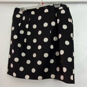 Black and cream polka dot skirt